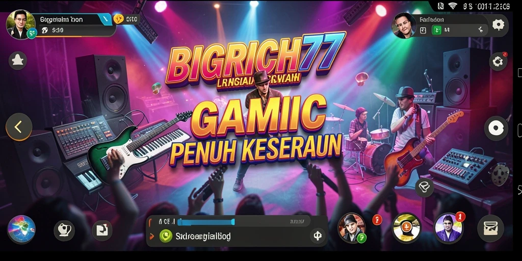 Screenshot gameplay BIGRICH77 menampilkan interaksi musik yang seru.