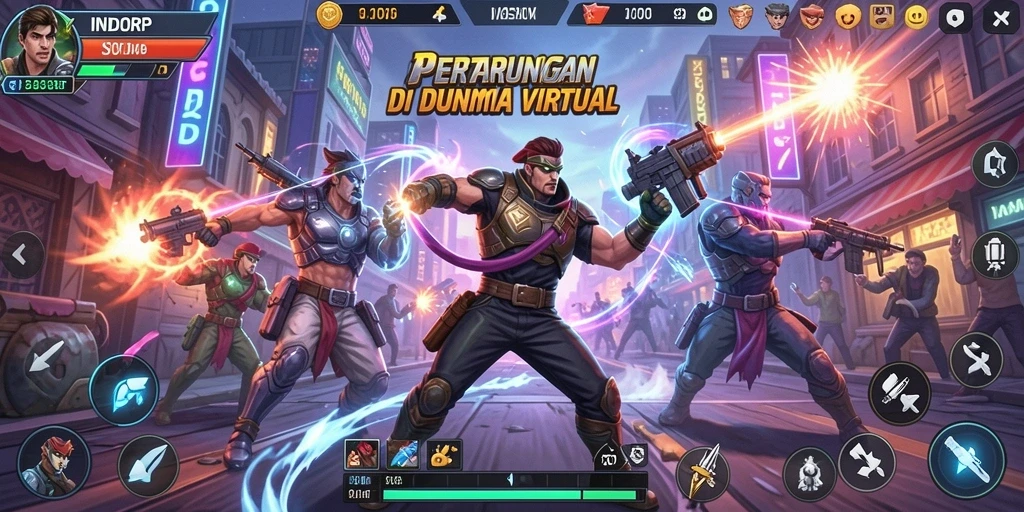 Gameplay mendebarkan di <strong>INDORP</strong> dengan pertarungan intens dan karakter unik.