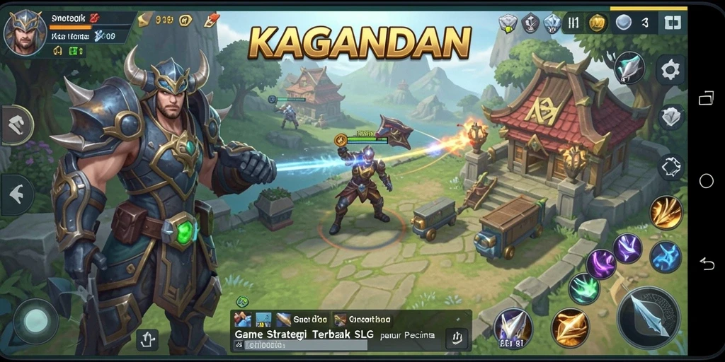 Tampilan gameplay KAGANDAN yang seru dalam pertempuran strategis.