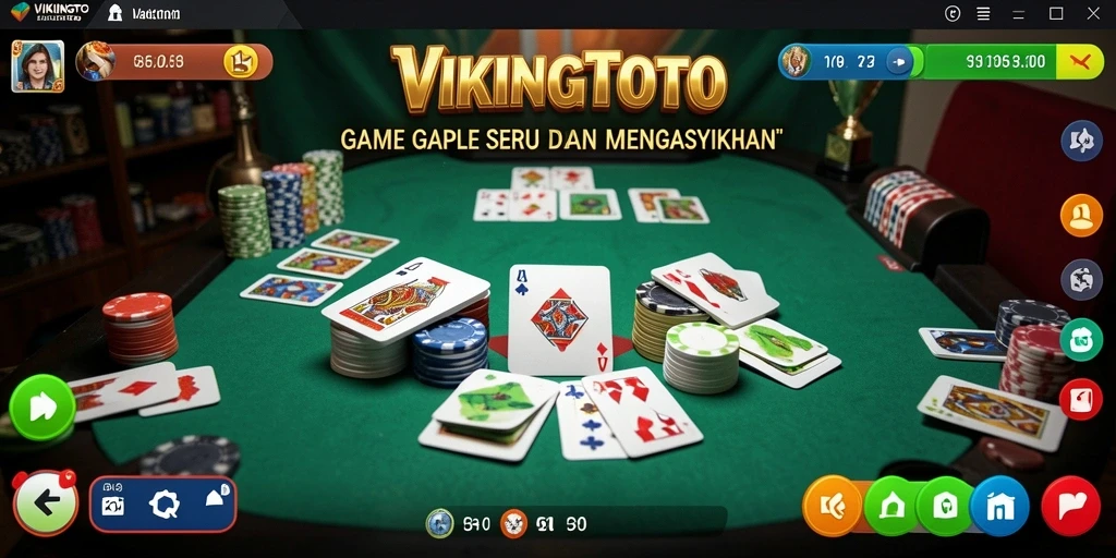 Screenshot gameplay VIKINGTOTO menampilkan suasana seru permainan Gaple.